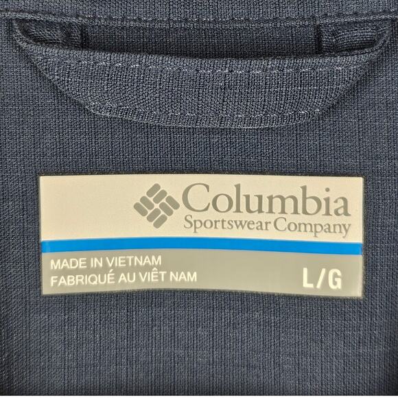 COLUMBIA MEN'S PFG SHORT SLEEVE BUTTON-UP SHIRT BLUE SIZE LARGE - Picture 7 of 9